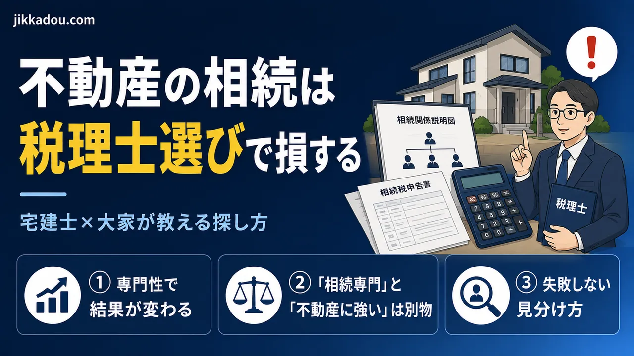 不動産が絡む相続は税理士選びを間違えると損をする——宅建士×大家が教える探し方