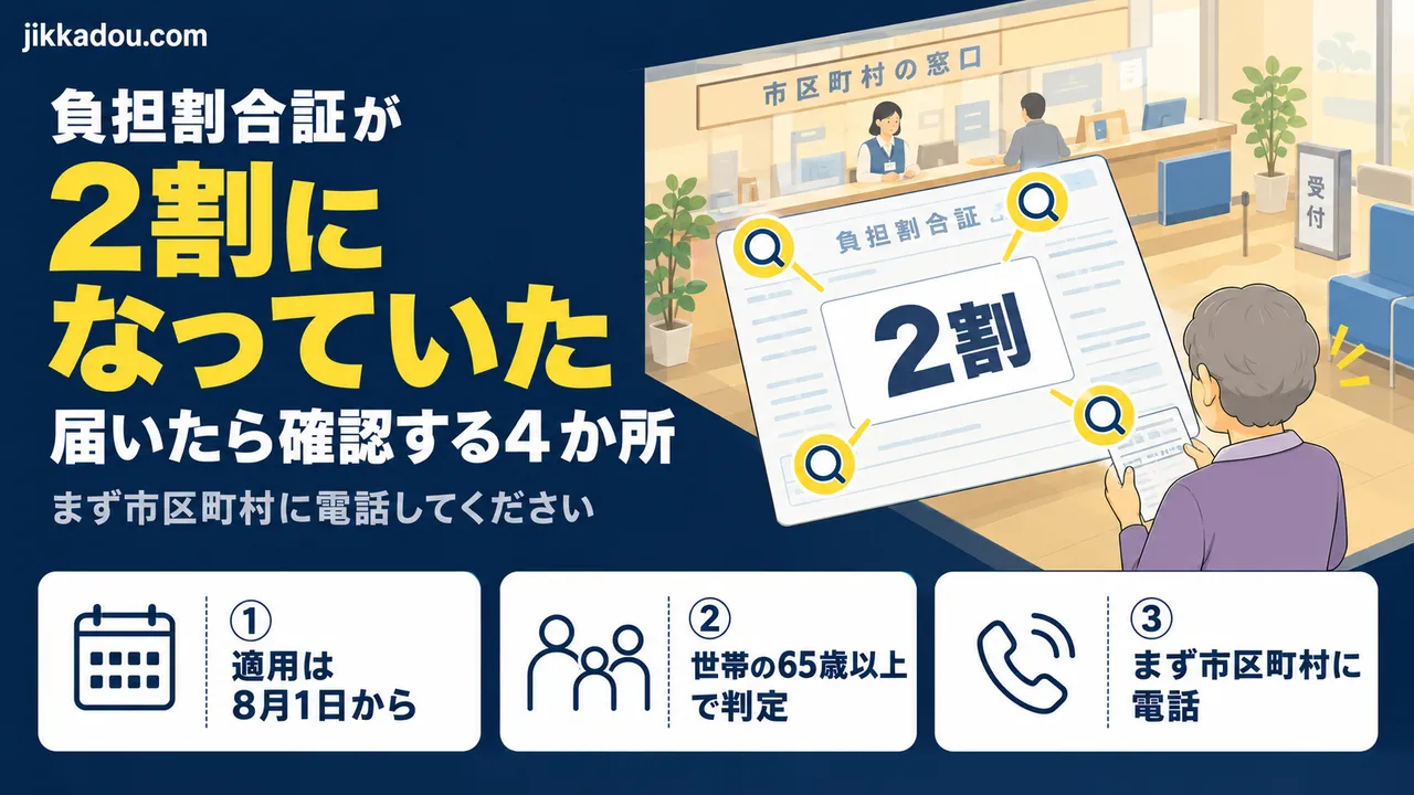 負担割合証が2割になっていた——確認する4か所