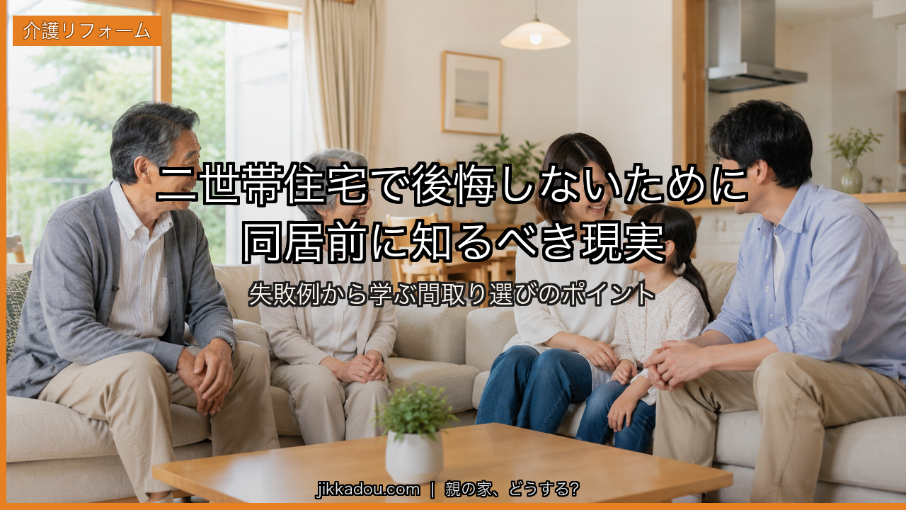 二世帯住宅は後悔するか？同居を選ぶ前に知っておくこと