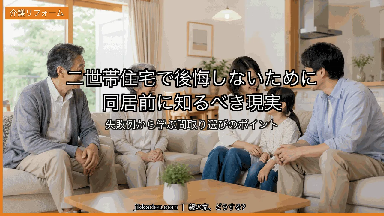 二世帯住宅 後悔する前に知ること——同居の現実とメリット・デメリット