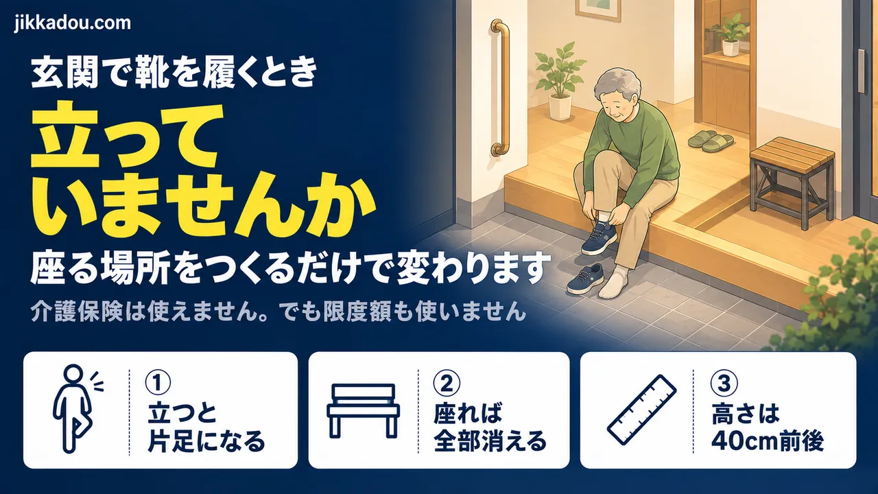 玄関で靴を履くとき、立っていませんか——座る場所をつくるだけで変わります