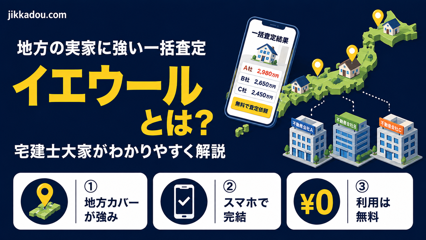 イエウールとは？——地方の実家に強い不動産一括査定を宅建士大家がわかりやすく解説