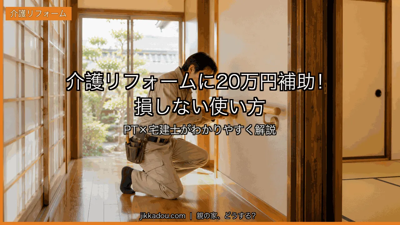 介護保険の住宅改修費20万円、損しない使い方——PT × 宅建士が解説