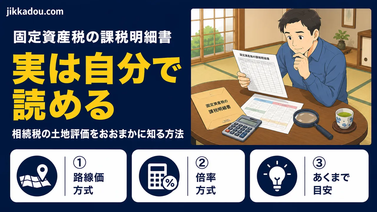 固定資産税の課税明細書、実は自分で読める——相続税の土地評価を大まかに知る方法