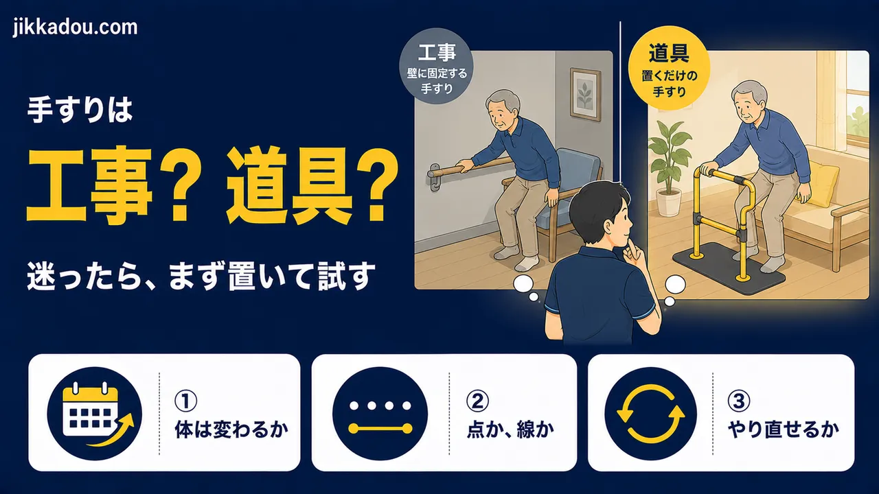 工事にするか、道具で済ませるか——PTが動作を見て決める基準