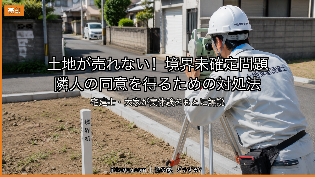 土地の境界が確定しない——隣人の同意が得られないときの実態と対処法