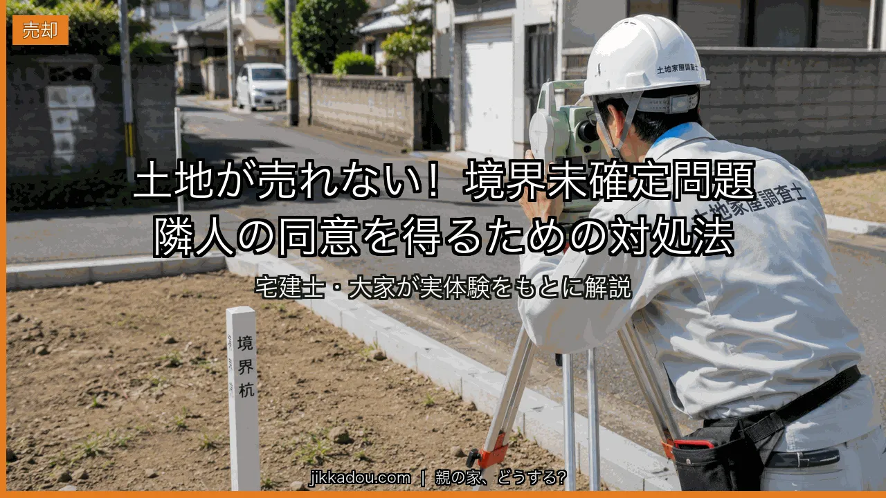 土地の境界が確定しない——隣人の同意が得られないときの実態と対処法