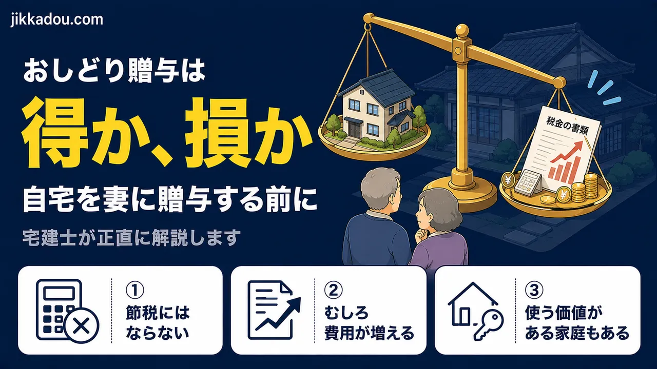 おしどり贈与は得か損か——自宅を妻に贈与する前に確認したいこと
