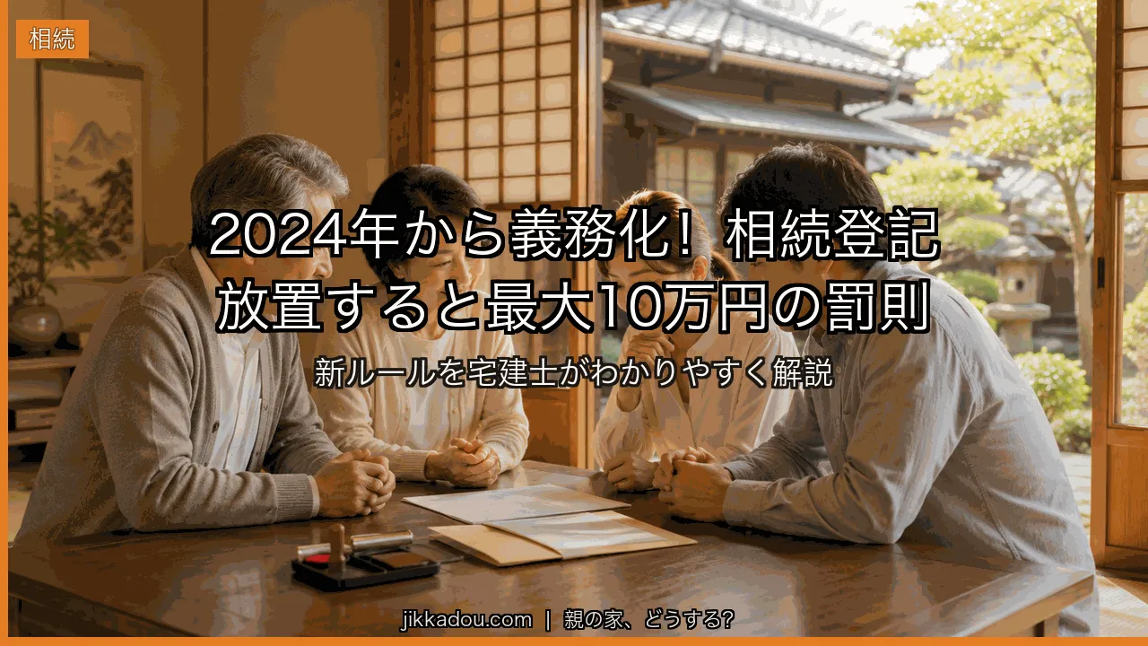 実家を相続して放置するリスク——罰則・固定資産税・売れない問題を宅建士が解説